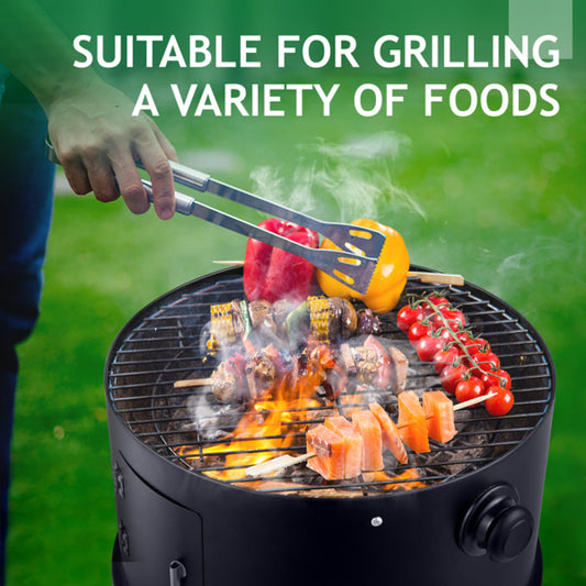 Black Charcoal Smoker Oven