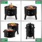Black Charcoal Smoker Oven