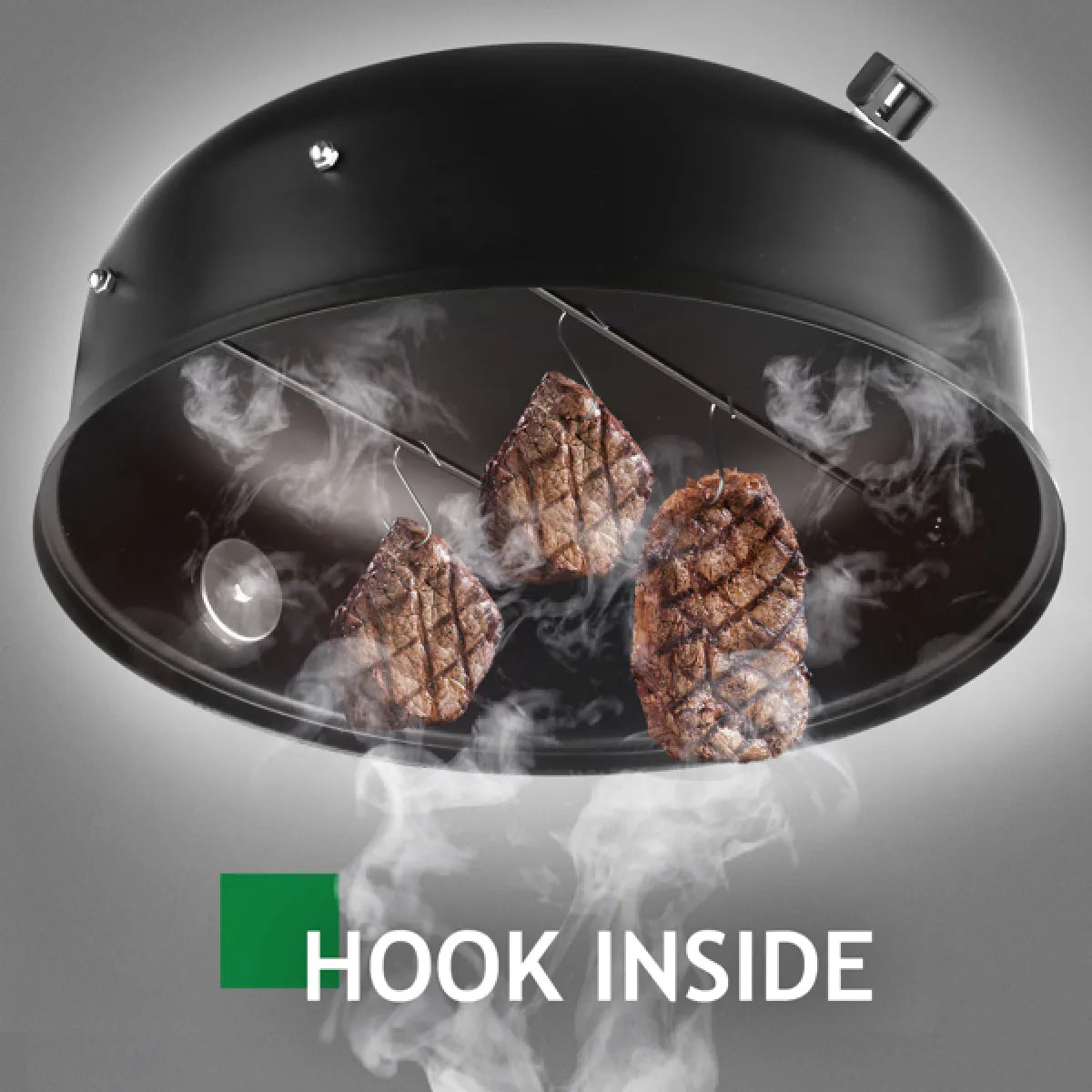 Black Charcoal Smoker Oven