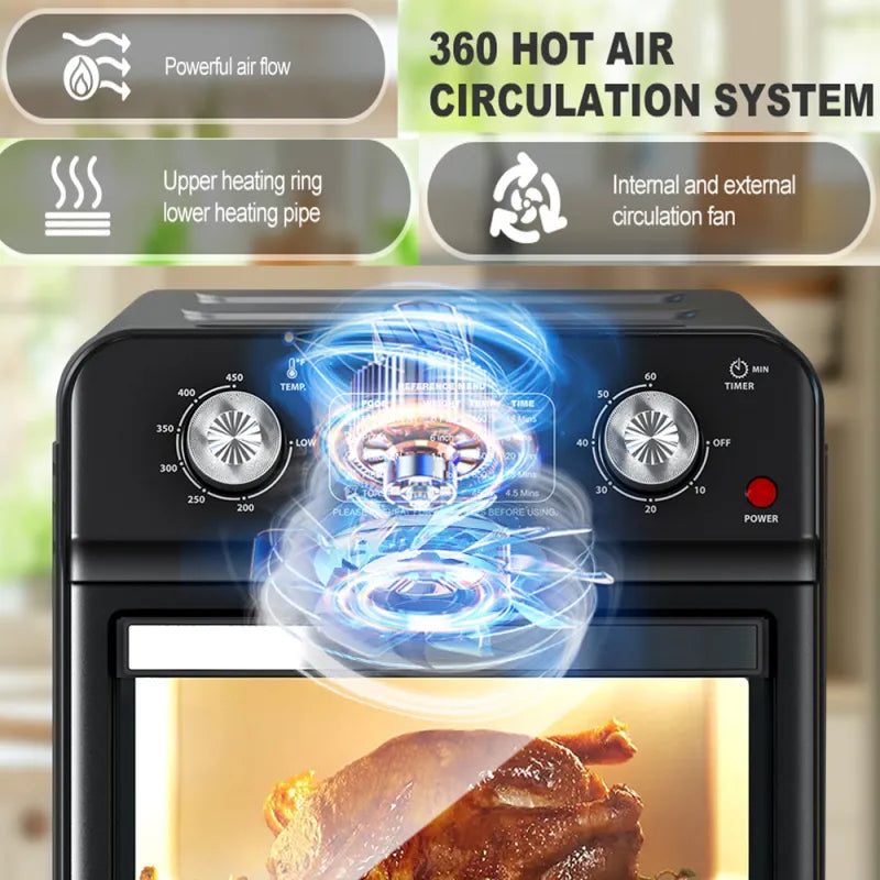 12.5 Qt Air Fryer With Dual Knob Control