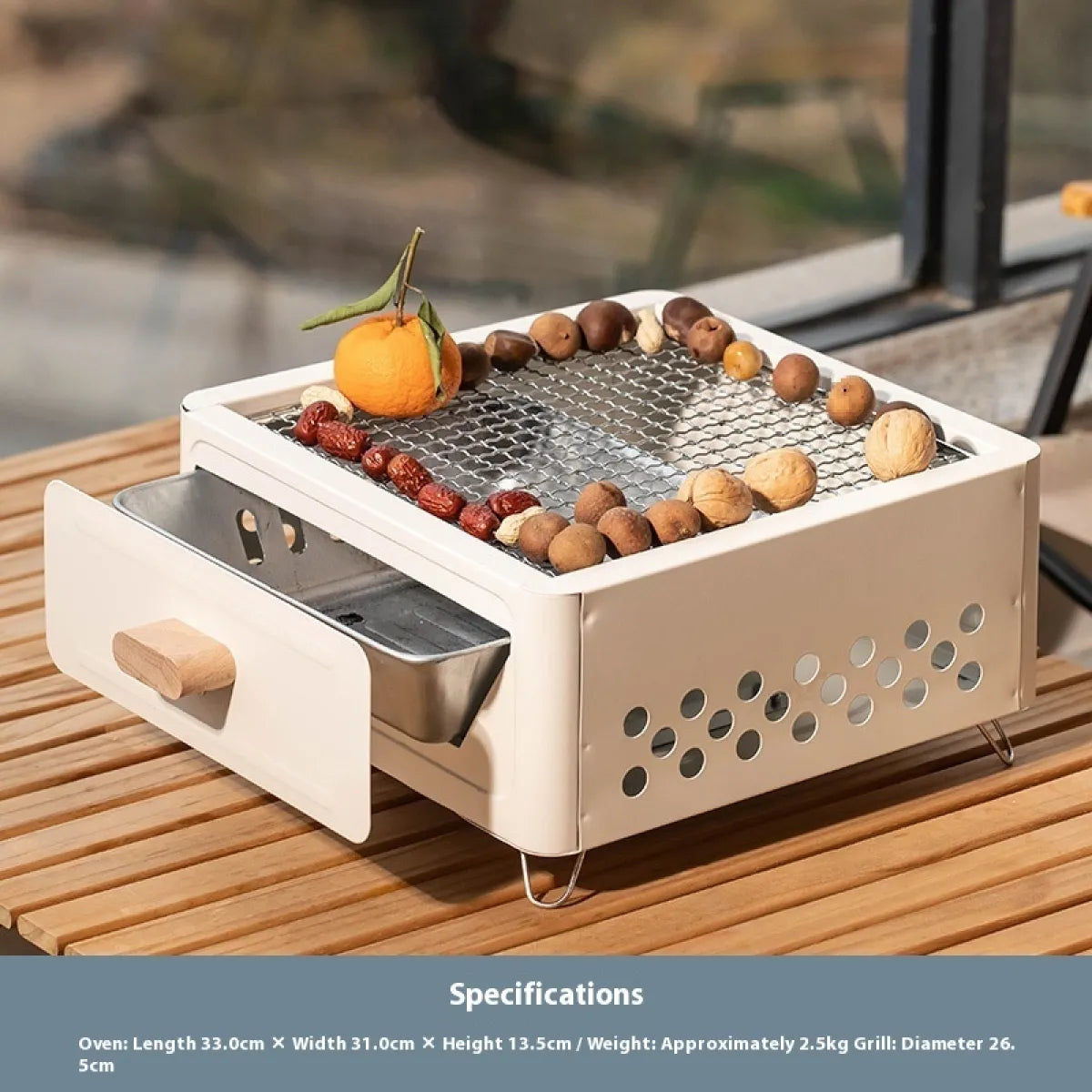Square Outdoor Charcoal BBQ Grill