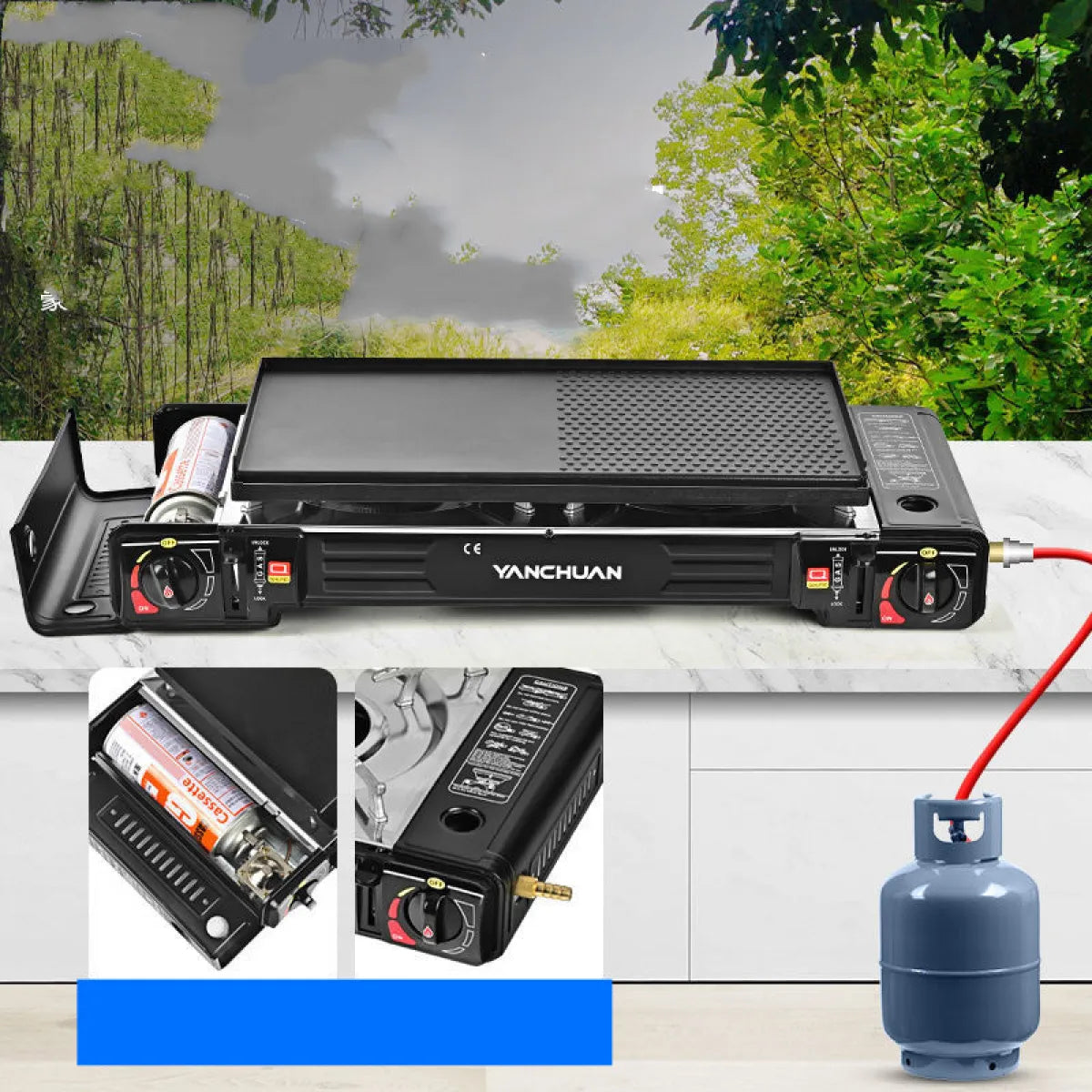 Outdoor Double Burner Camping Oven