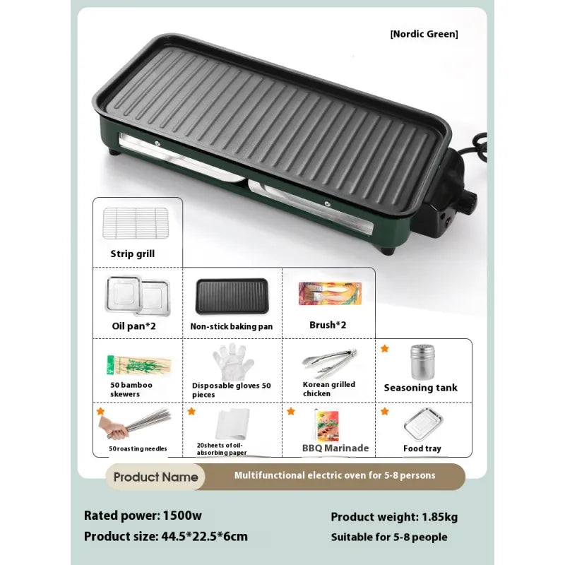 Electric Smoke-Free Household BBQ Grill