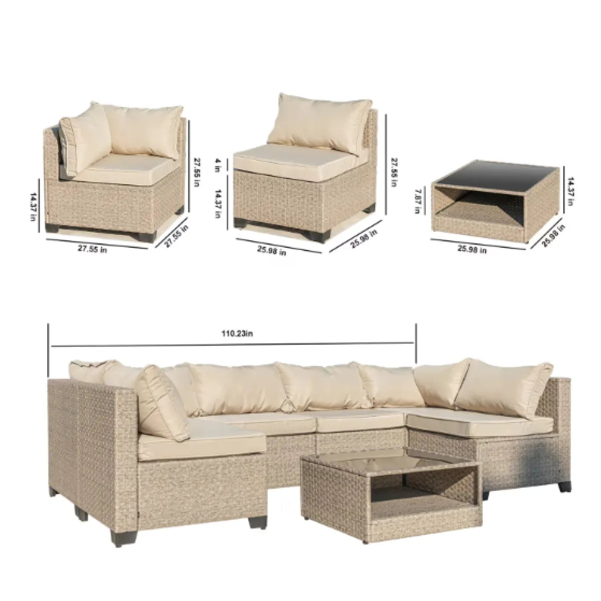 7-Piece Outdoor Sofa Set